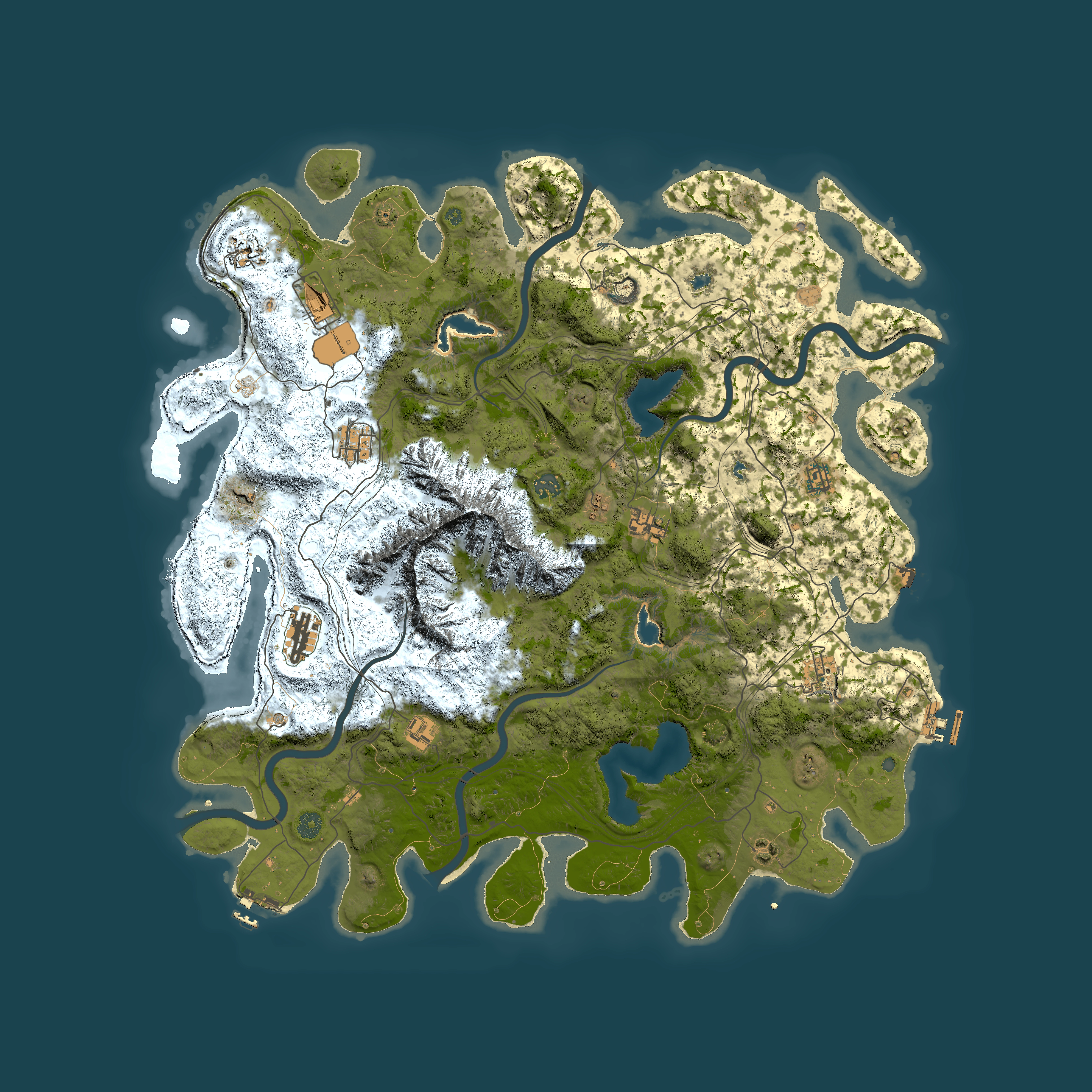 Full top-down render of Rust map seed 1753242449, 5000x5000m