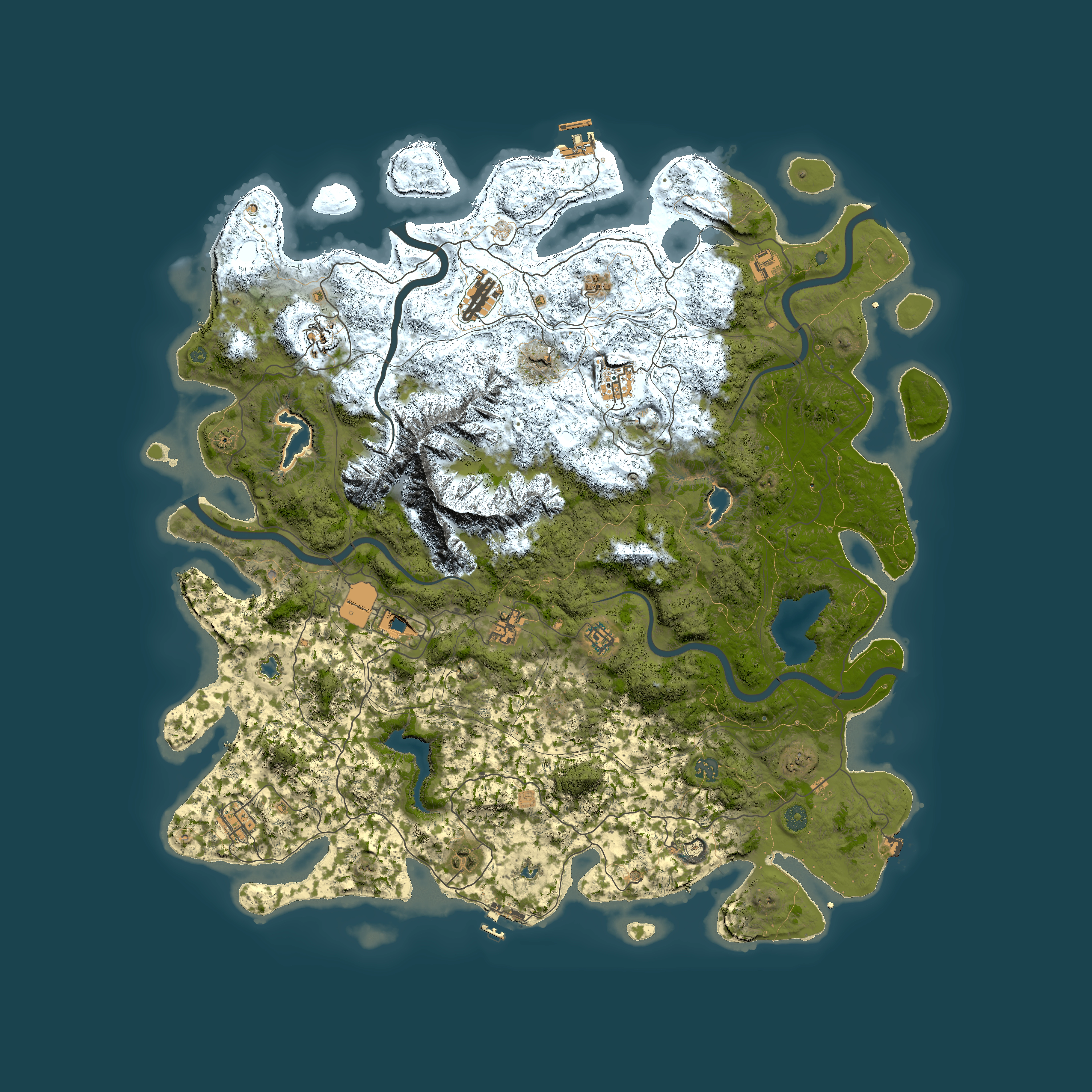 Full top-down render of Rust map seed 254185122, 5300x5300m