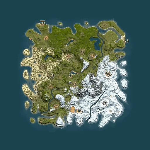 Rust map seed 1674762093, 5100x5100m top-down preview