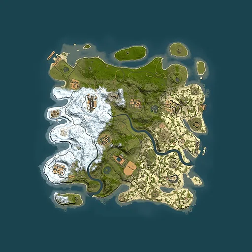 Rust map seed 2143990682, 3600x3600m top-down preview