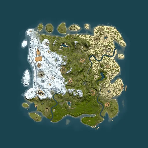 Rust map seed 461414024, 4500x4500m top-down preview