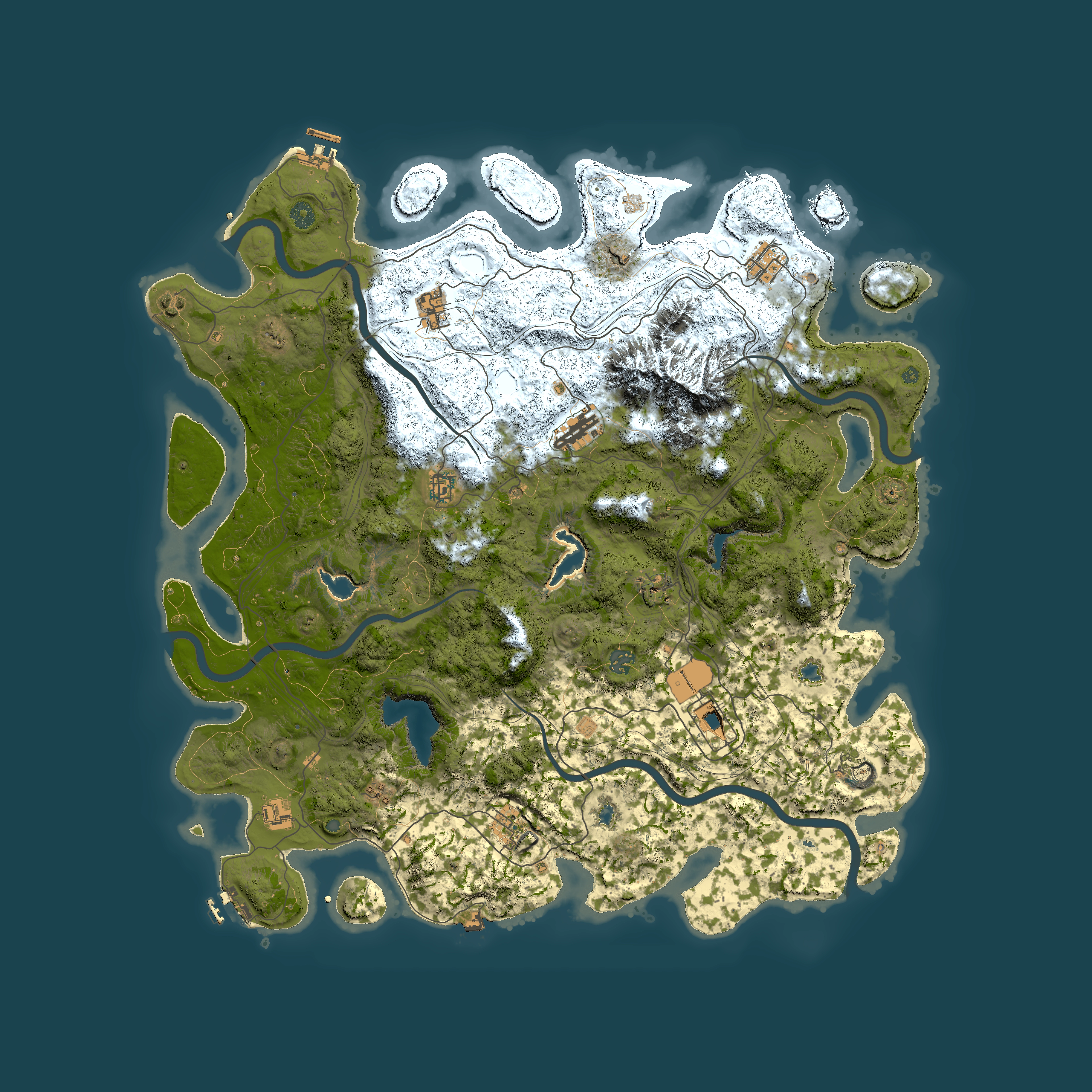 Full top-down render of Rust map seed 1853973069, 5050x5050m