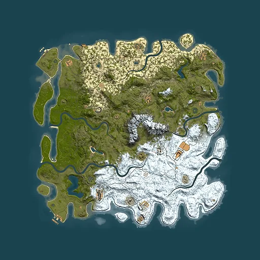 Rust map seed 356773841, 5600x5600m top-down preview