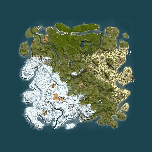 Rust map seed 1579878422, 4950x4950m top-down preview