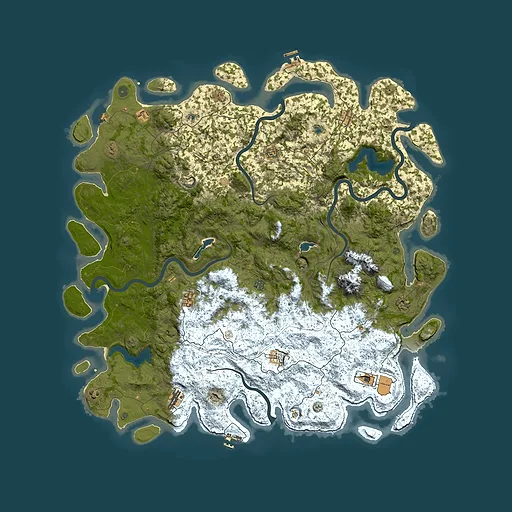 Rust map seed 1990424772, 5850x5850m top-down preview