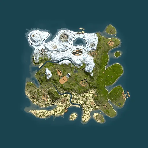 Rust map seed 672496363, 3550x3550m top-down preview