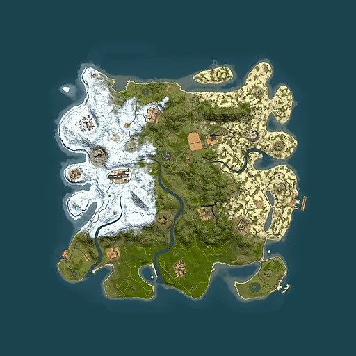 Rust map seed 1227445815, 3900x3900m top-down preview