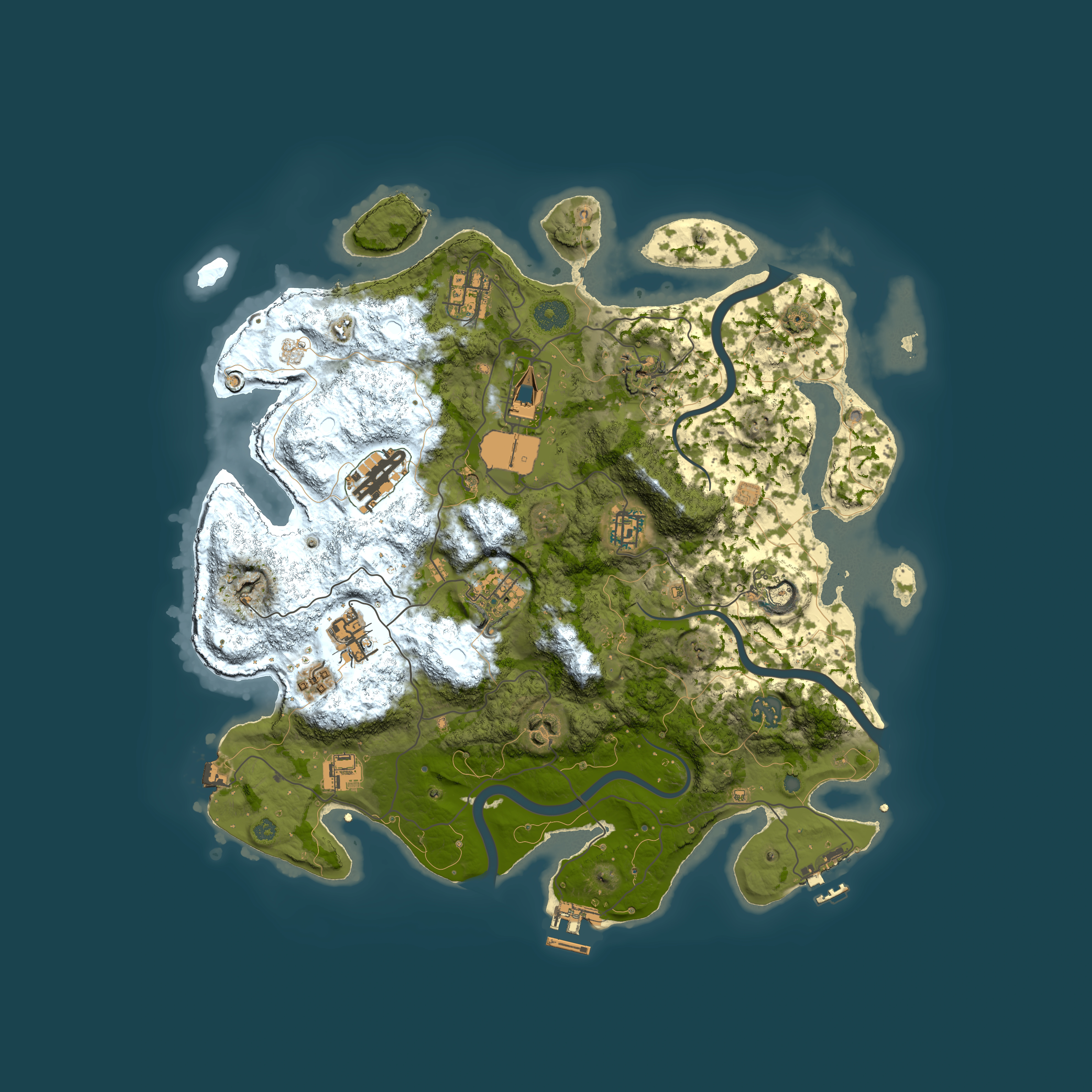 Full top-down render of Rust map seed 1450508277, 3850x3850m