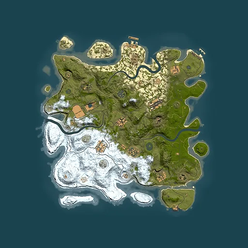 Rust map seed 1865640970, 3850x3850m top-down preview