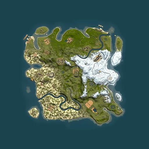 Rust map seed 1427766717, 3700x3700m top-down preview