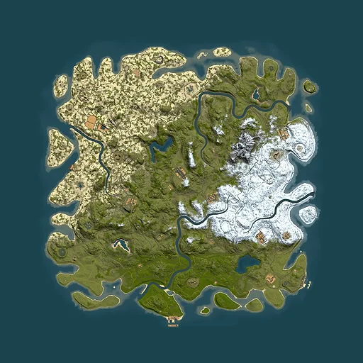 Rust map seed 170964087, 5850x5850m top-down preview