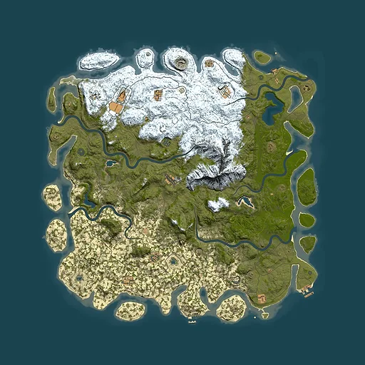 Rust map seed 1122450333, 6000x6000m top-down preview