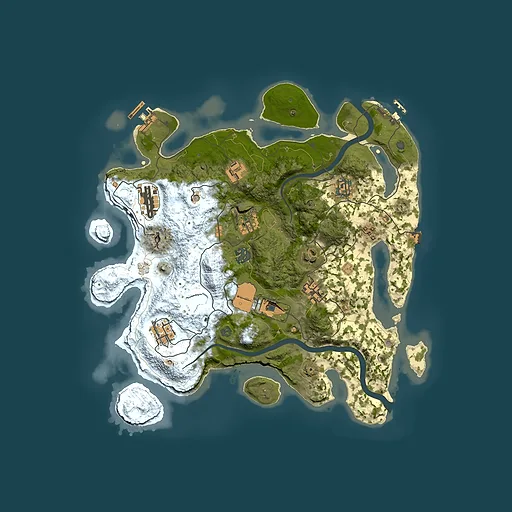Rust map seed 2128827011, 3650x3650m top-down preview
