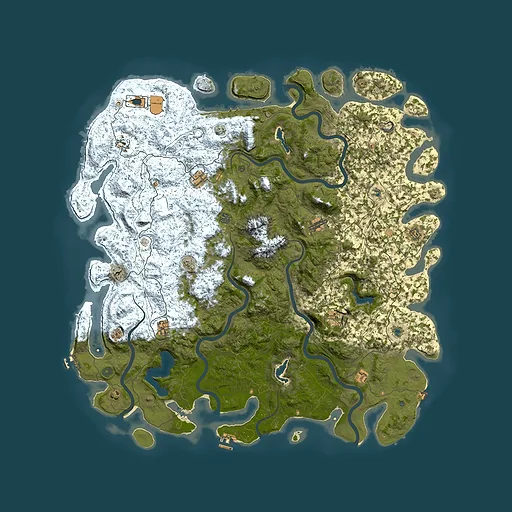 Rust map seed 1360601011, 5900x5900m top-down preview