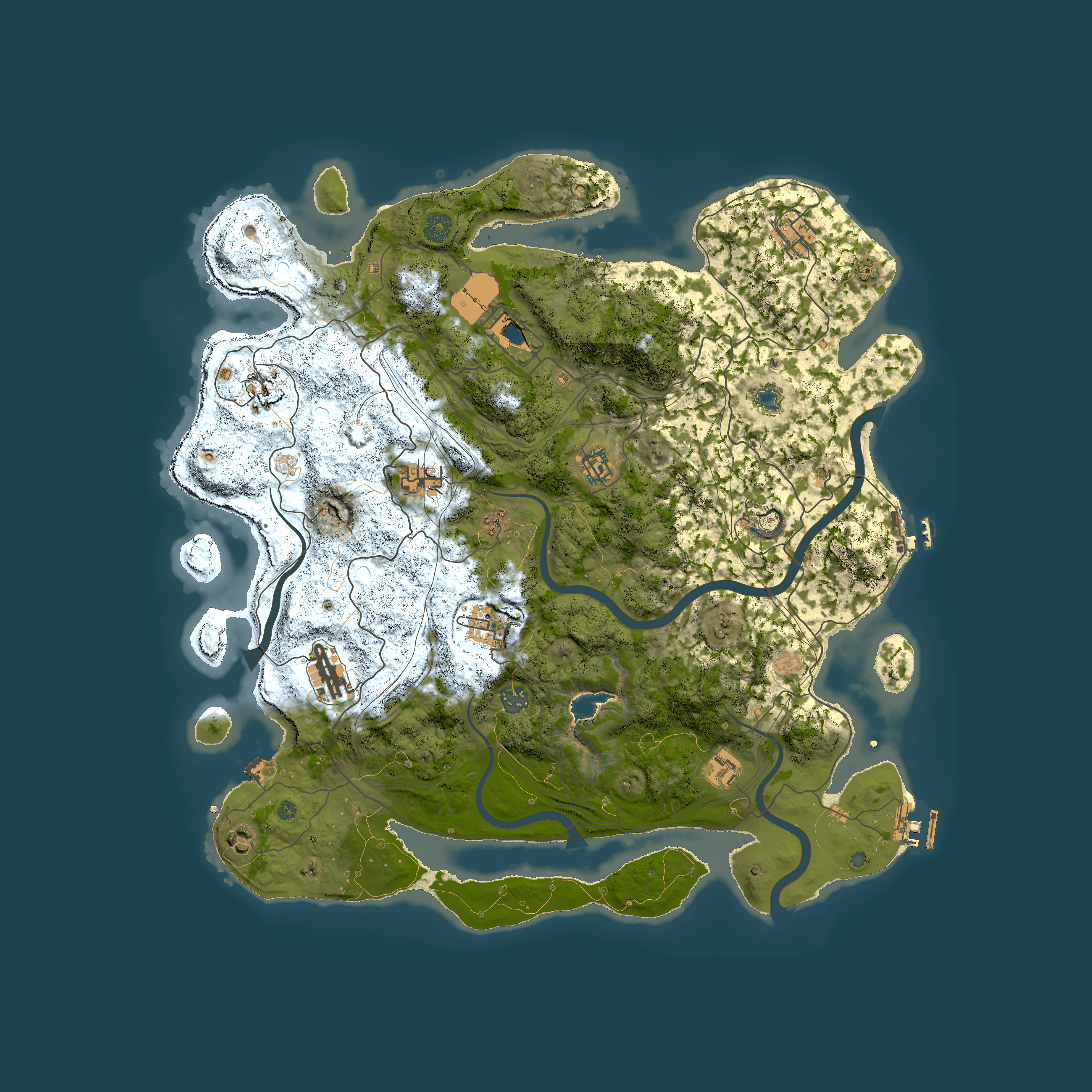 Full top-down render of Rust map seed 818923557, 4450x4450m