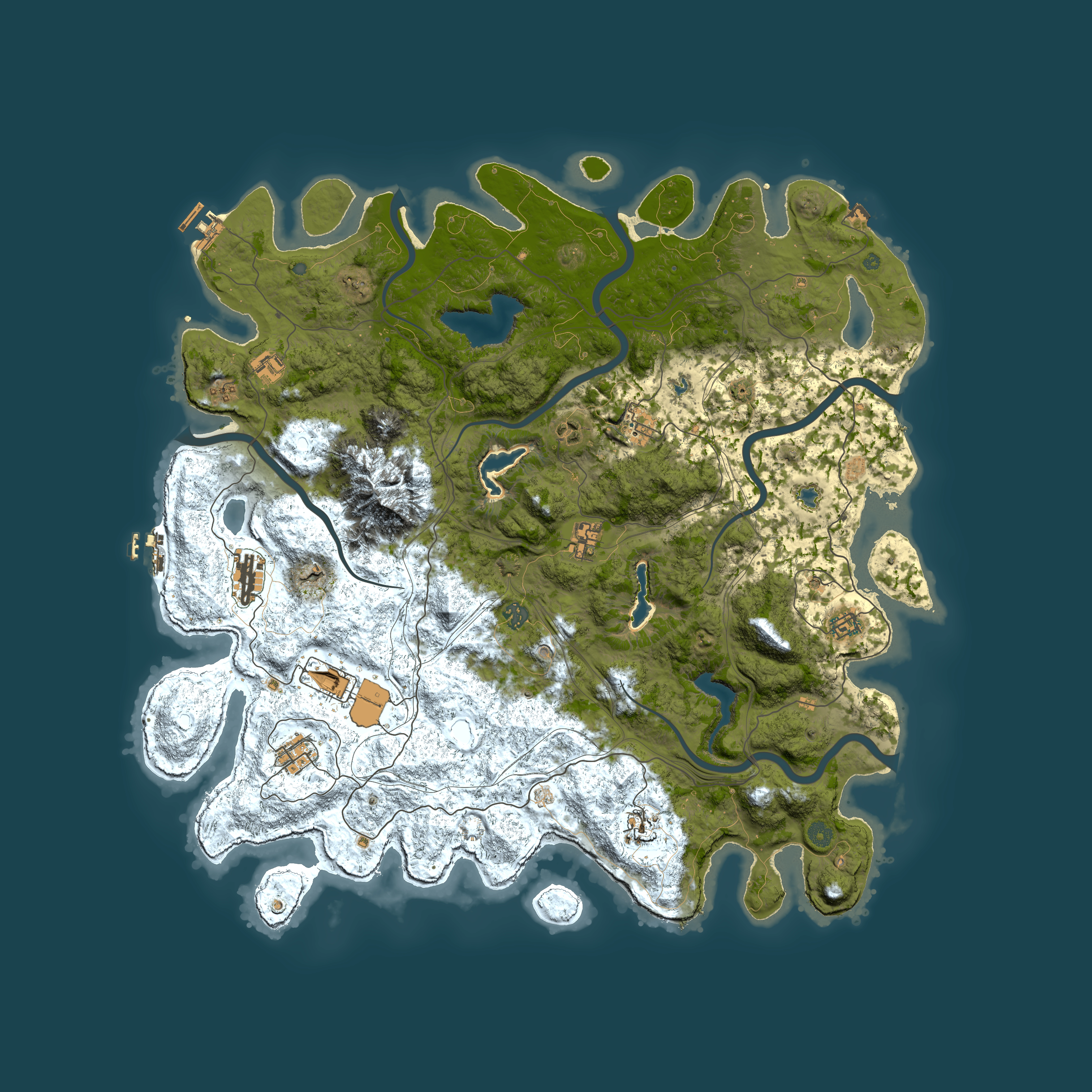 Full top-down render of Rust map seed 274241597, 5100x5100m