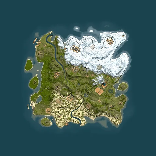 Rust map seed 139159445, 3850x3850m top-down preview