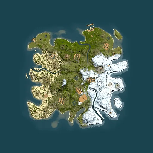 Rust map seed 138990547, 3500x3500m top-down preview