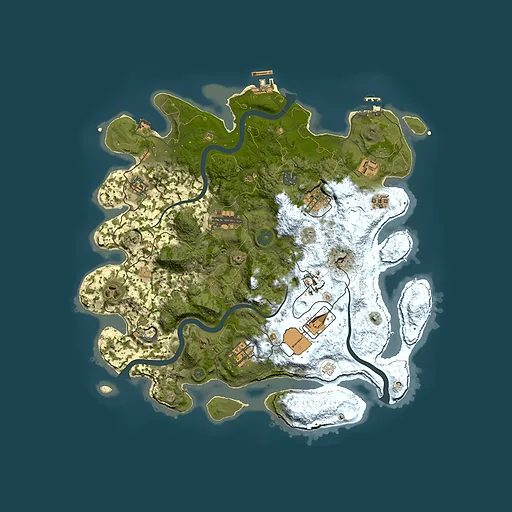 Rust map seed 69154403, 3850x3850m top-down preview