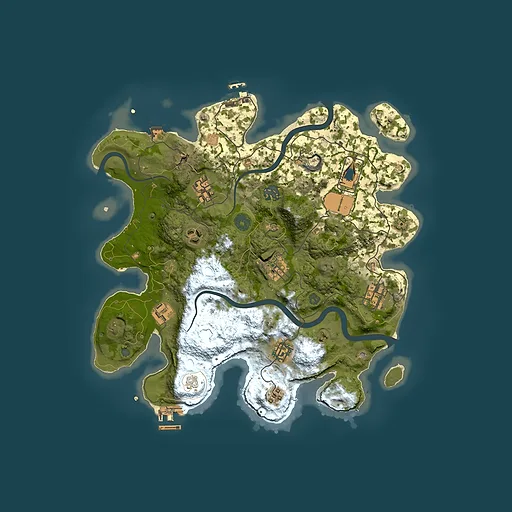 Rust map seed 1863605101, 3500x3500m top-down preview