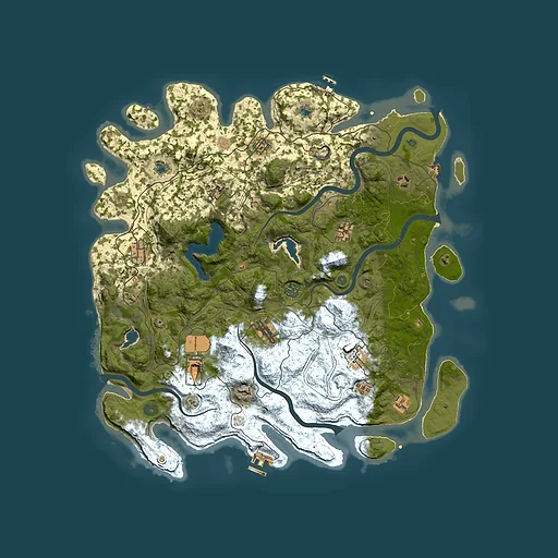Rust map seed 2090456587, 4600x4600m top-down preview
