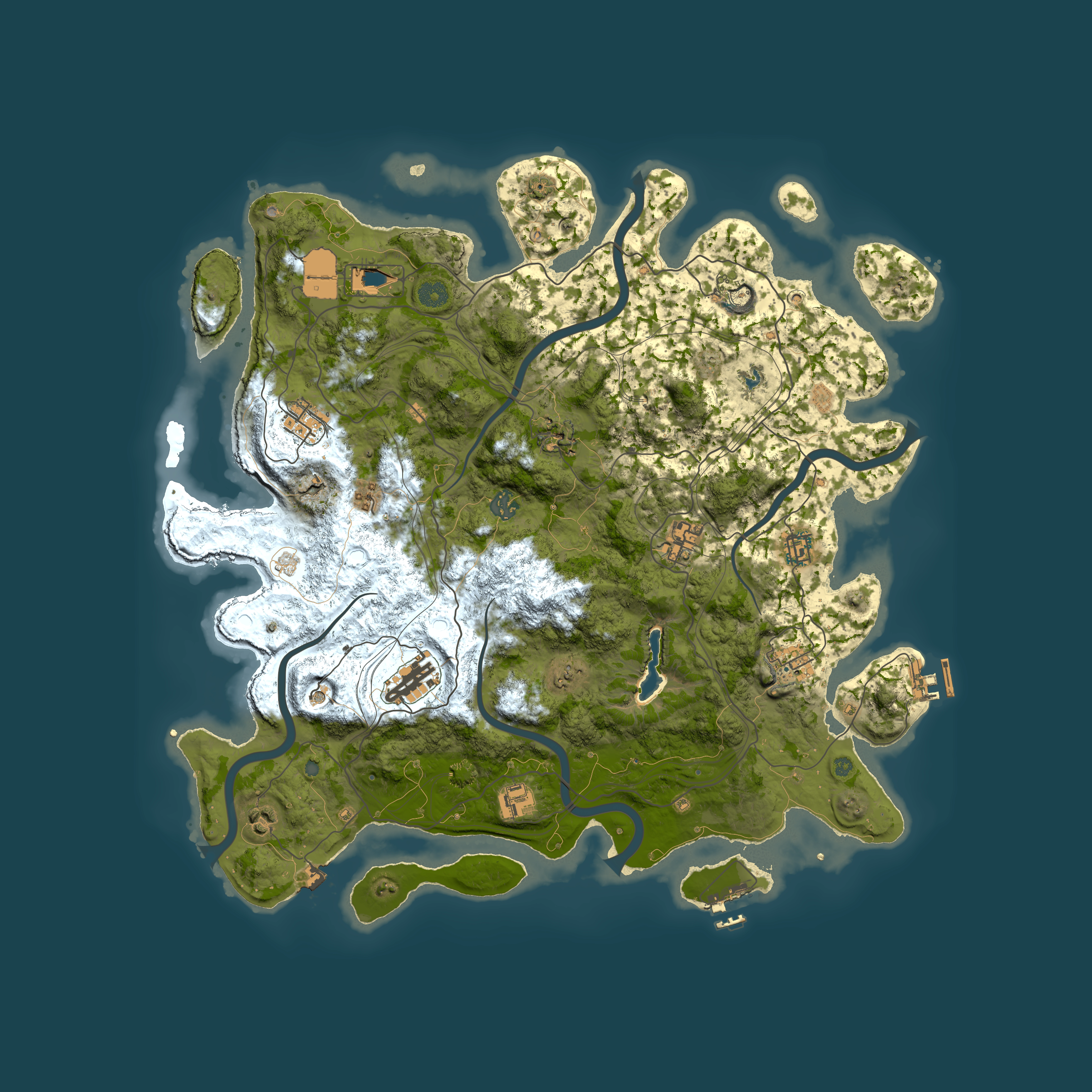 Full top-down render of Rust map seed 14551996, 4450x4450m