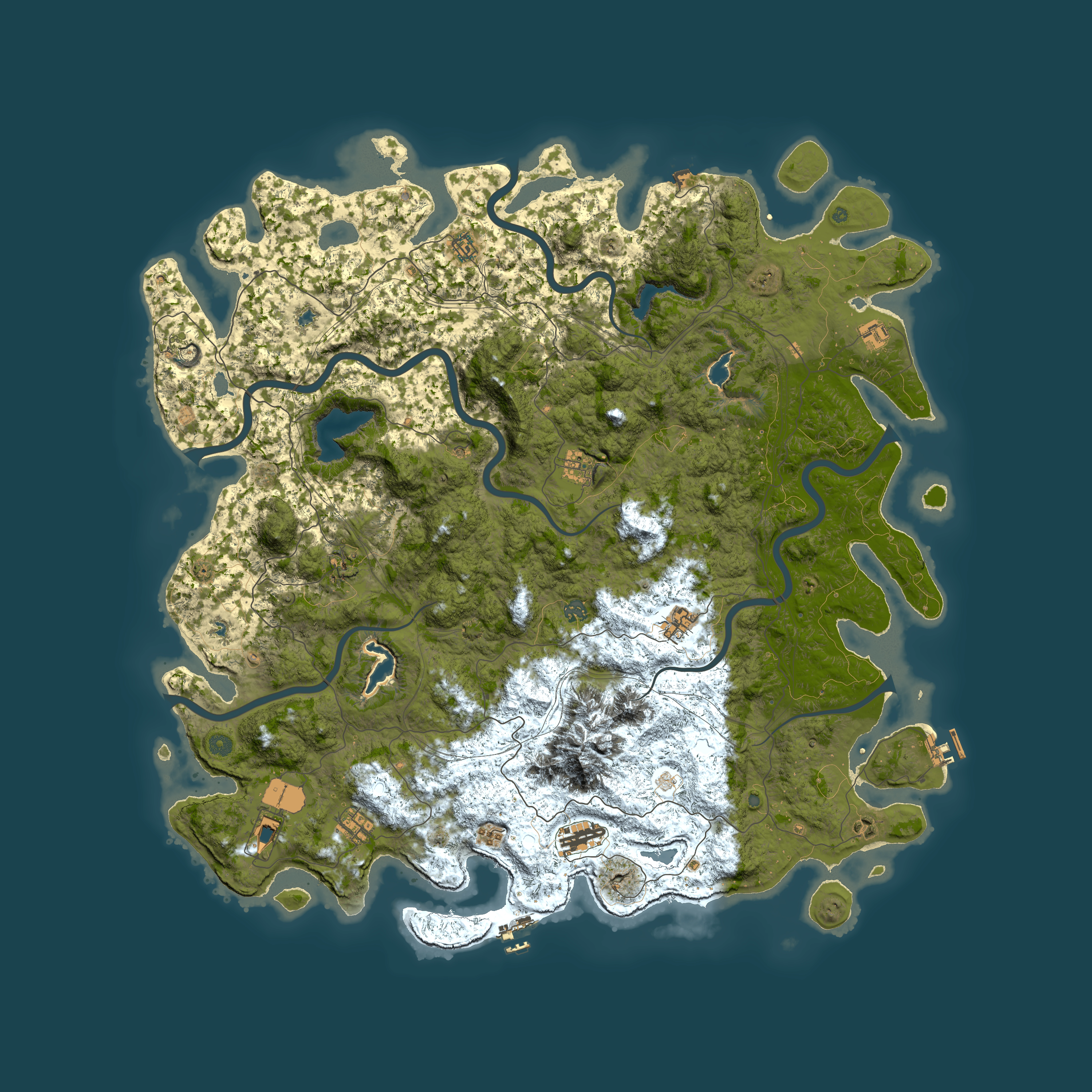 Full top-down render of Rust map seed 813135991, 5650x5650m
