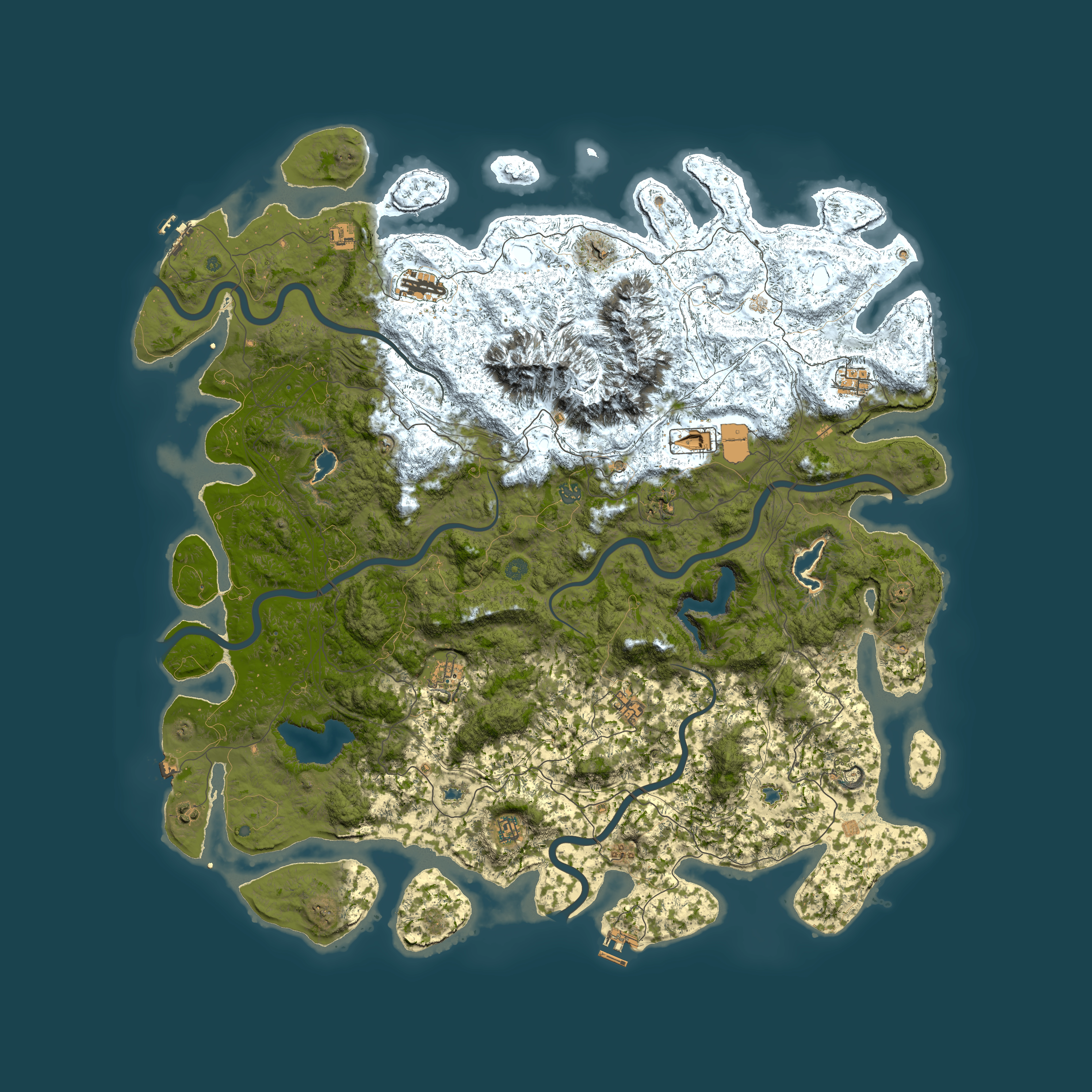 Full top-down render of Rust map seed 885645008, 5900x5900m