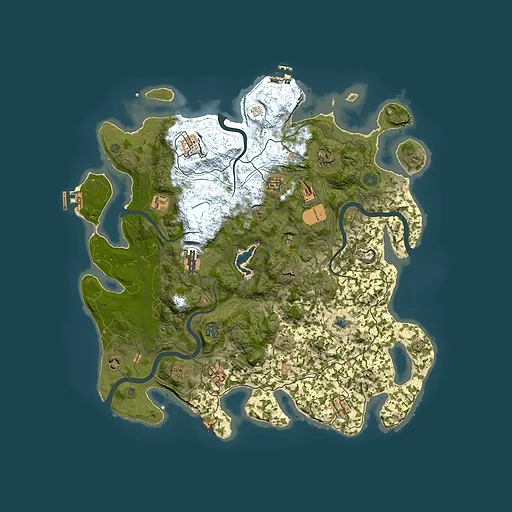 Rust map seed 561930250, 4400x4400m top-down preview