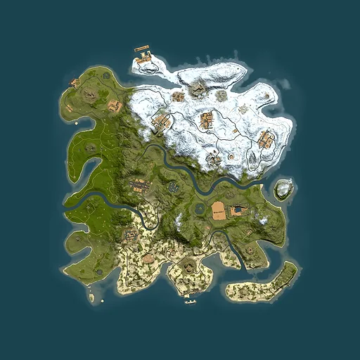 Rust map seed 621549007, 3850x3850m top-down preview