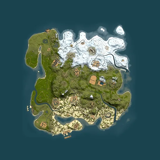 Rust map seed 833035018, 3650x3650m top-down preview