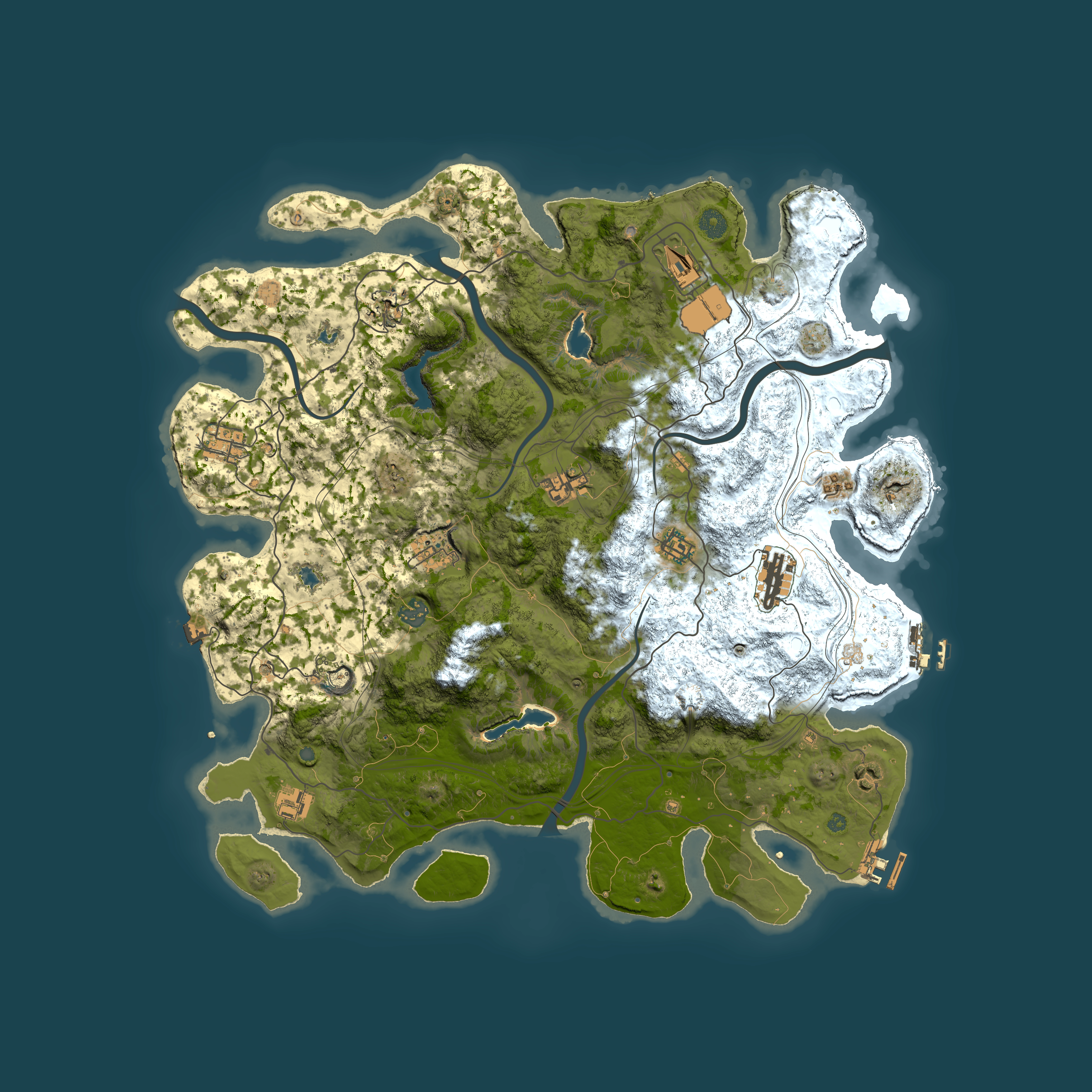 Full top-down render of Rust map seed 1487037999, 4500x4500m