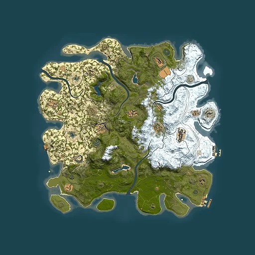 Rust map seed 1487037999, 4500x4500m top-down preview