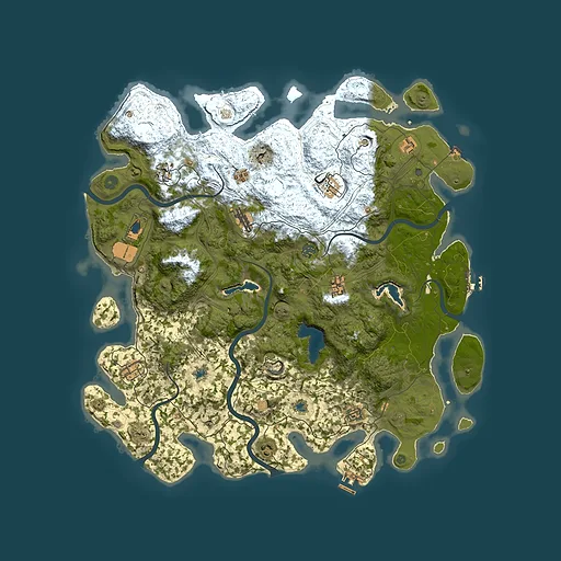 Rust map seed 310139390, 4850x4850m top-down preview