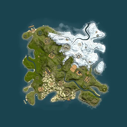 Rust map seed 1162827816, 3500x3500m top-down preview