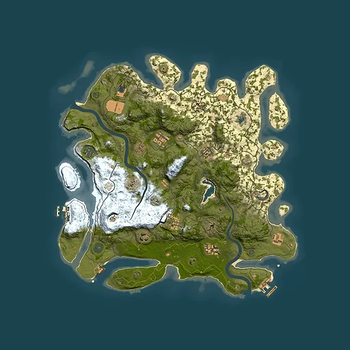 Rust map seed 450635462, 4000x4000m top-down preview