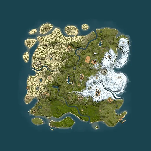 Rust map seed 1679373670, 4600x4600m top-down preview