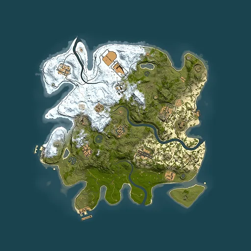 Rust map seed 783866333, 3600x3600m top-down preview