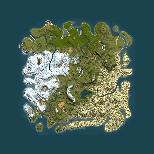 Rust map seed 155096525, 4950x4950m top-down preview
