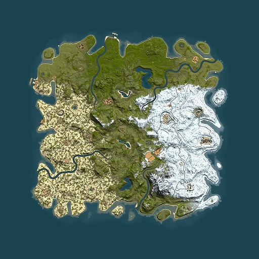 Rust map seed 76127409, 5600x5600m top-down preview