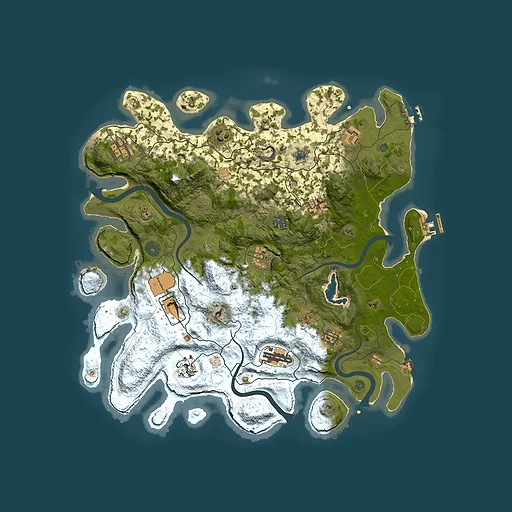 Rust map seed 1860737136, 4050x4050m top-down preview