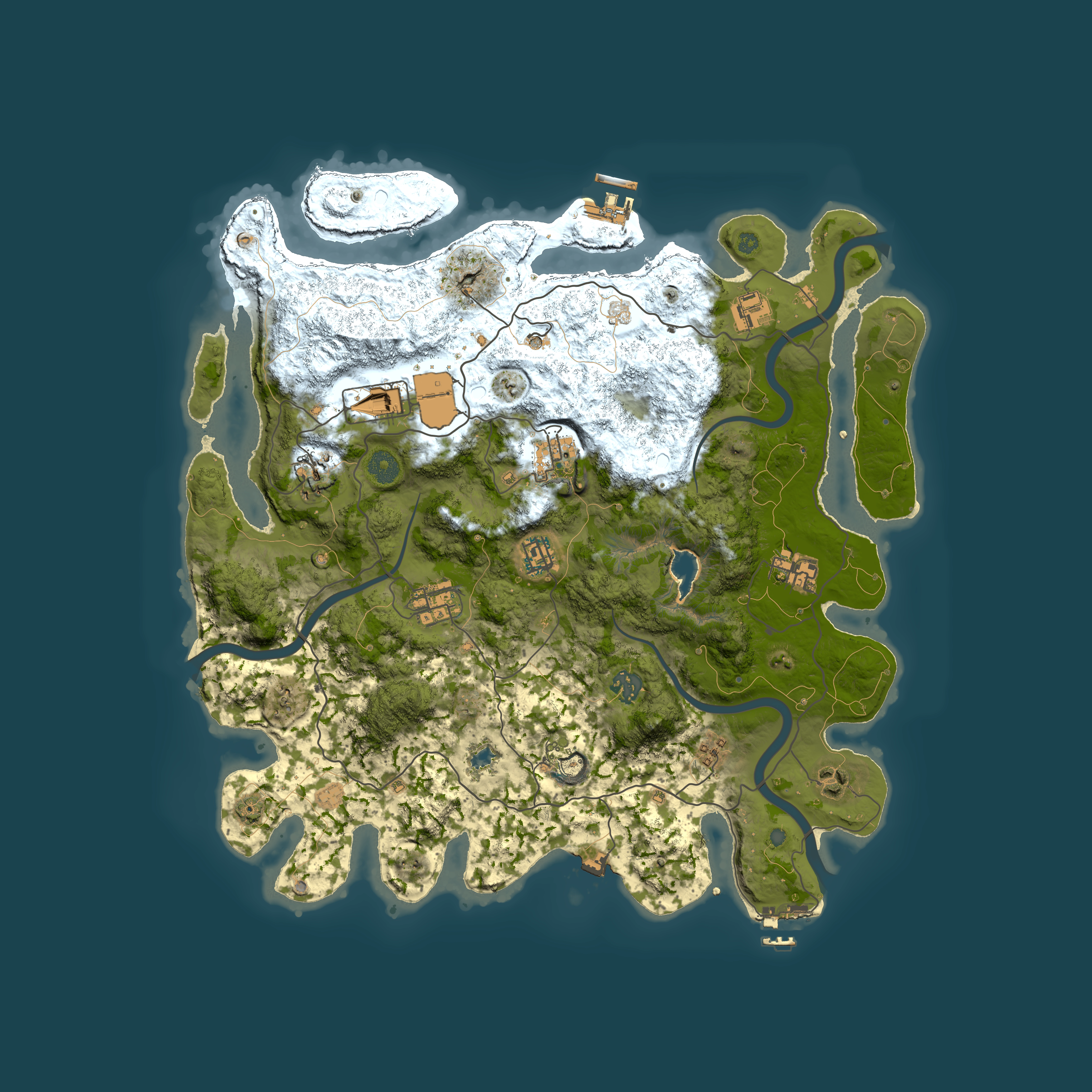 Full top-down render of Rust map seed 364435173, 4050x4050m