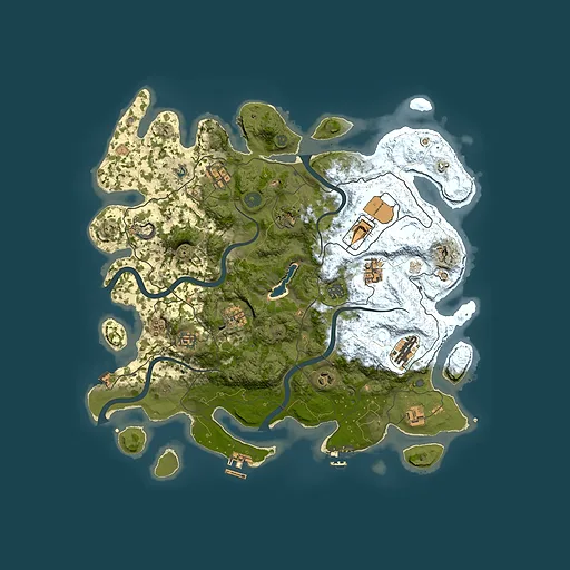 Rust map seed 1199425939, 4100x4100m top-down preview