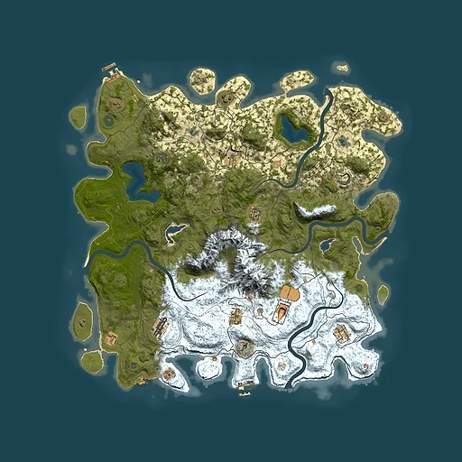 Rust map seed 741955819, 5050x5050m top-down preview
