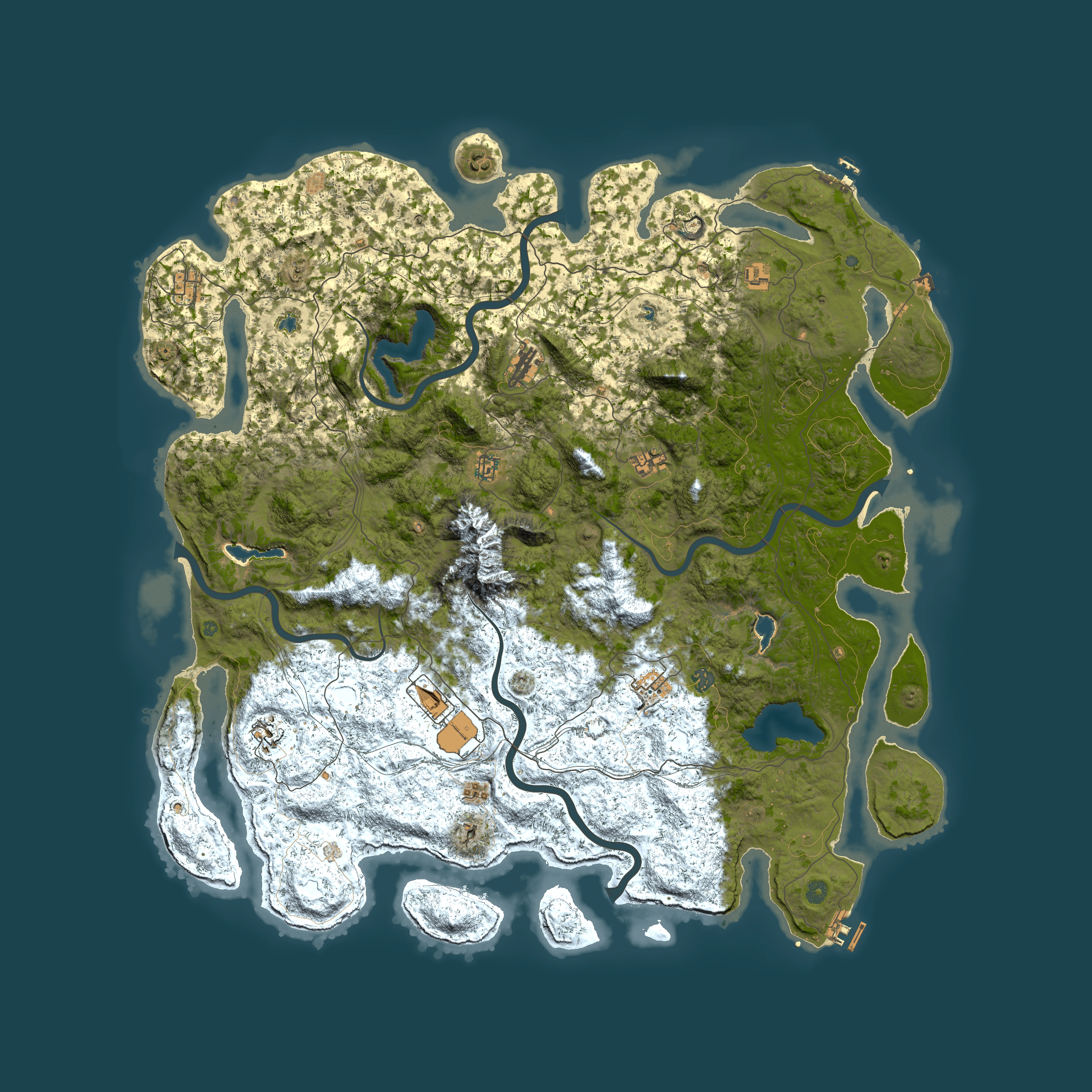 Full top-down render of Rust map seed 1624949762, 5700x5700m