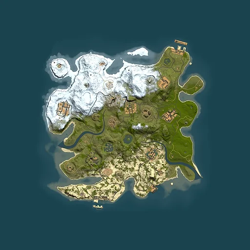 Rust map seed 358518941, 3000x3000m top-down preview