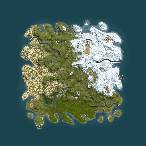 Rust map seed 402985243, 4950x4950m top-down preview