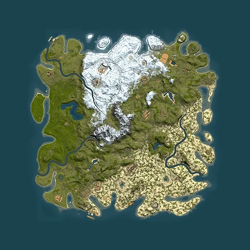 Rust map seed 1623413580, 5300x5300m top-down preview