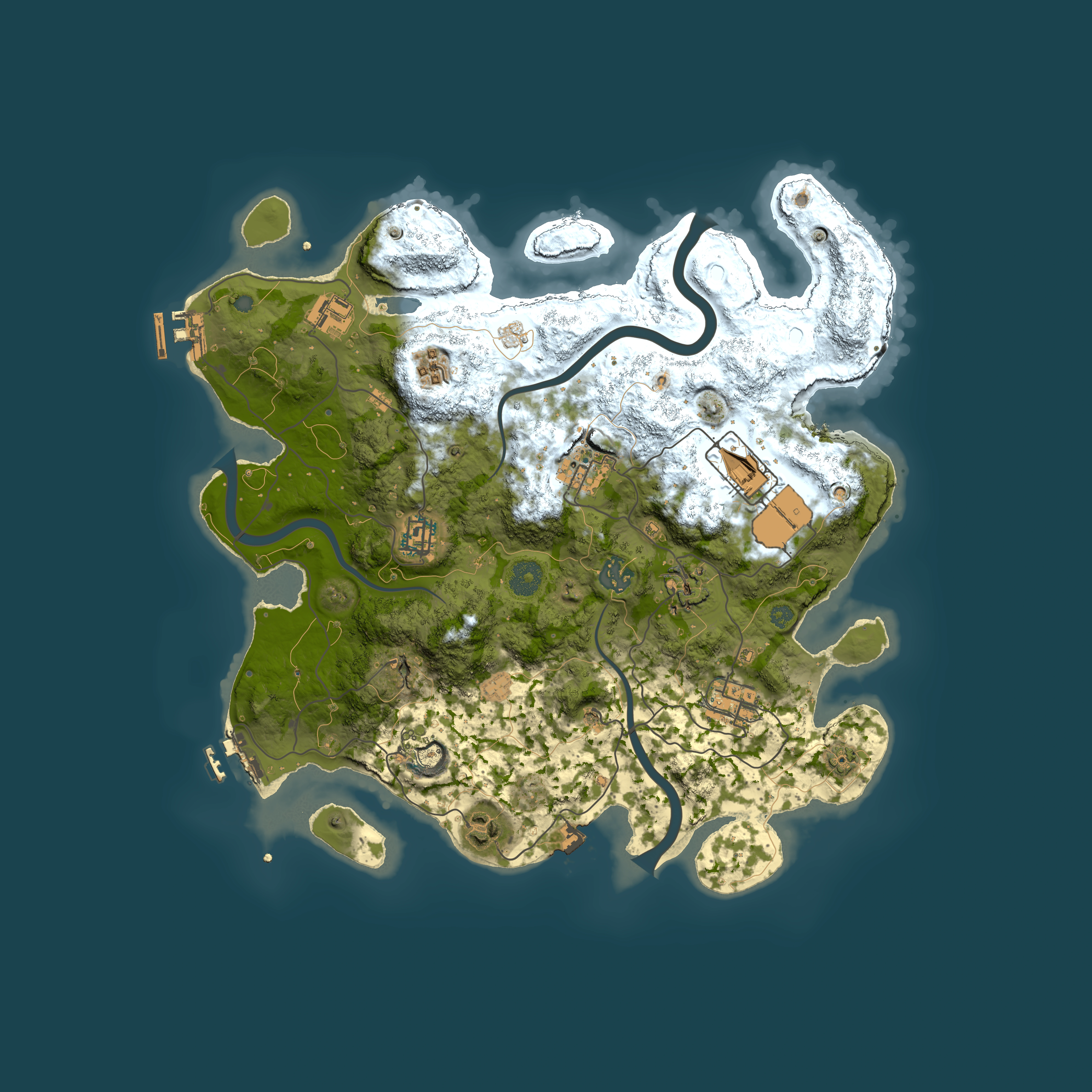 Full top-down render of Rust map seed 1892035466, 3650x3650m