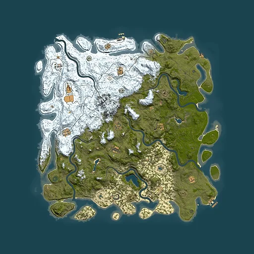 Rust map seed 392546753, 5700x5700m top-down preview
